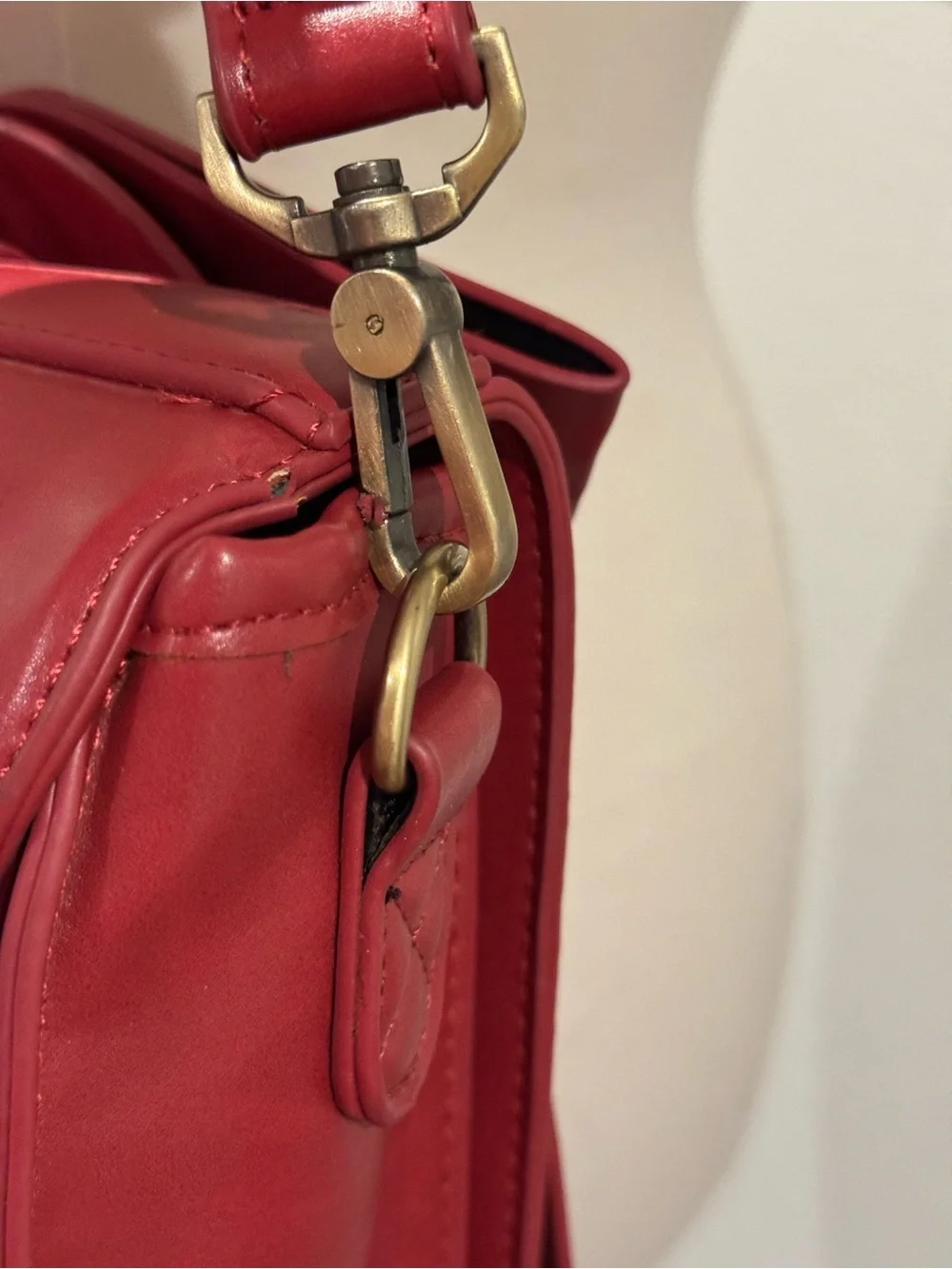 ECOSUSI Vegan Leather Red Bow Briefcase Laptop Study Bag